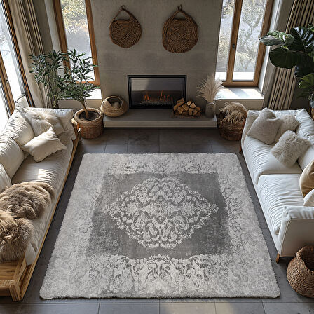 Kaymaz Taban Trend Vintage Yıkanabilir Dijital Baskı Halı