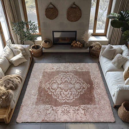 Kaymaz Taban Trend Vintage Yıkanabilir Dijital Baskı Halı