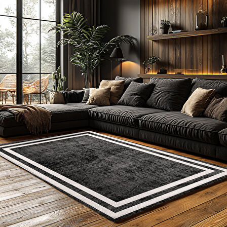 Kaymaz Taban Trend Vintage Yıkanabilir Dijital Baskı Halı