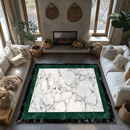 Kaymaz Taban Trend Vintage Yıkanabilir Dijital Baskı Halı