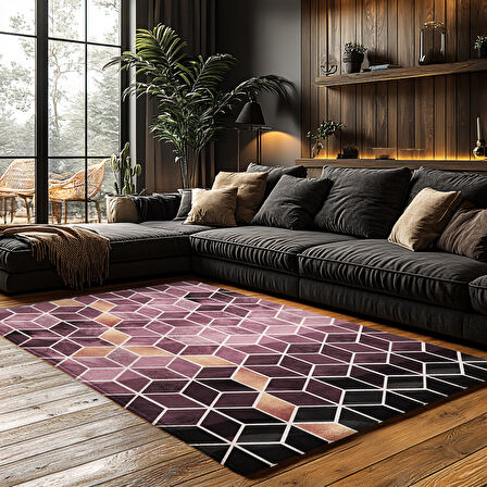 Kaymaz Taban Trend Vintage Yıkanabilir Dijital Baskı Halı