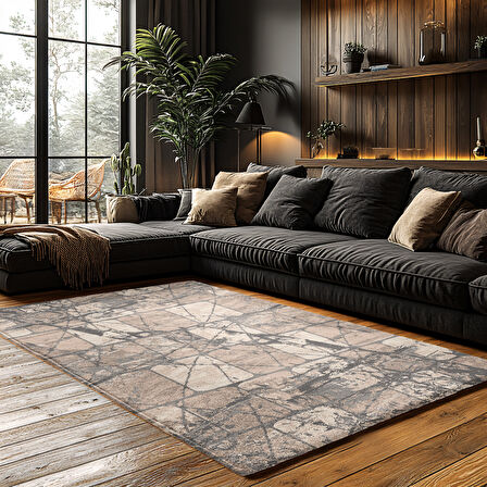 Kaymaz Taban Trend Vintage Yıkanabilir Dijital Baskı Halı