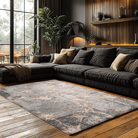 Kaymaz Taban Trend Vintage Yıkanabilir Dijital Baskı Halı