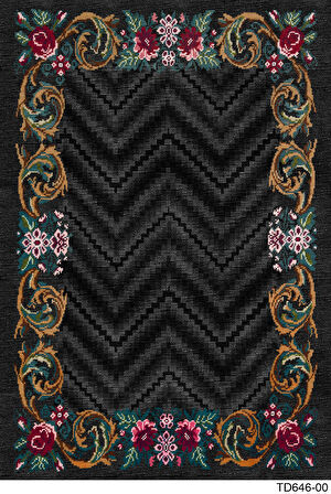 Kaymaz Taban Trend Vintage Yıkanabilir Dijital Baskı Halı