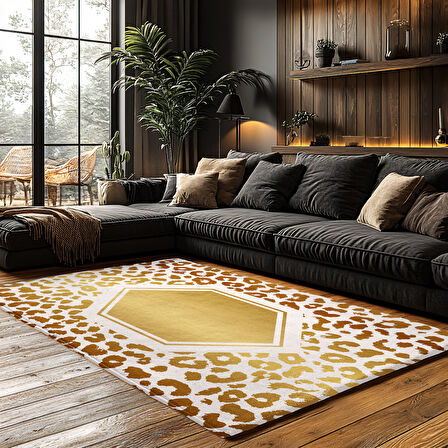 Kaymaz Taban Trend Vintage Yıkanabilir Dijital Baskı Halı