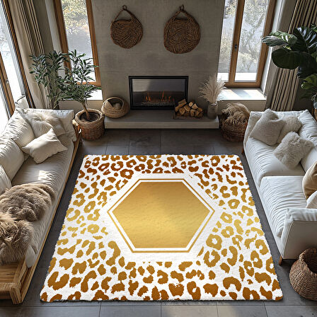 Kaymaz Taban Trend Vintage Yıkanabilir Dijital Baskı Halı