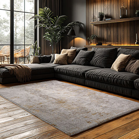 Kaymaz Taban Trend Vintage Yıkanabilir Dijital Baskı Halı