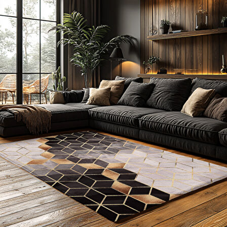 Kaymaz Taban Trend Vintage Yıkanabilir Dijital Baskı Halı