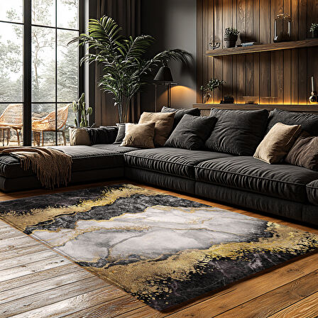 Kaymaz Taban Trend Vintage Yıkanabilir Dijital Baskı Halı