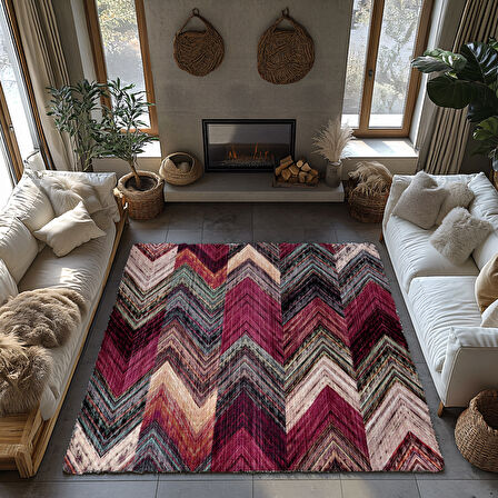 Kaymaz Taban Trend Vintage Yıkanabilir Dijital Baskı Halı