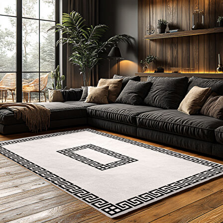 Kaymaz Taban Trend Vintage Yıkanabilir Dijital Baskı Halı