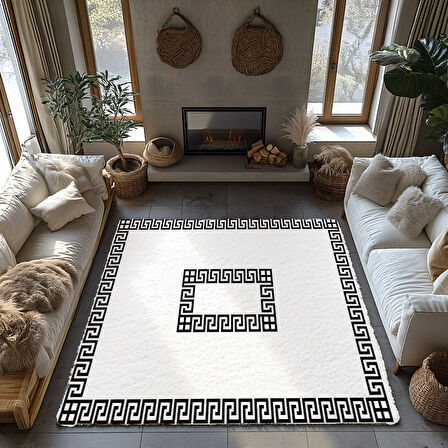 Kaymaz Taban Trend Vintage Yıkanabilir Dijital Baskı Halı