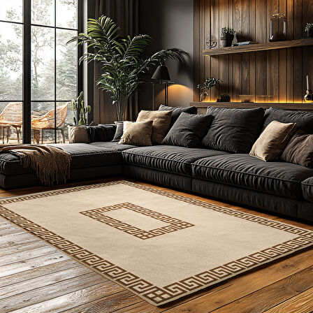 Kaymaz Taban Trend Vintage Yıkanabilir Dijital Baskı Halı