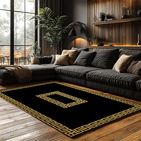 Kaymaz Taban Trend Vintage Yıkanabilir Dijital Baskı Halı