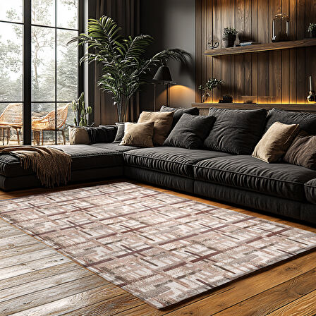 Kaymaz Taban Trend Vintage Yıkanabilir Dijital Baskı Halı