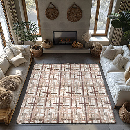 Kaymaz Taban Trend Vintage Yıkanabilir Dijital Baskı Halı