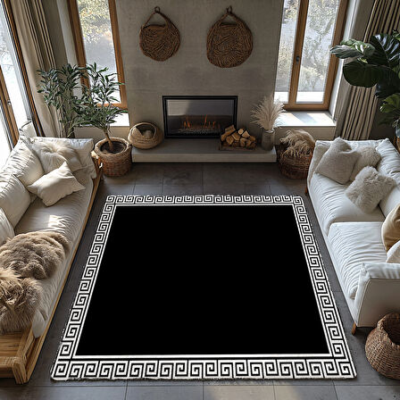 Kaymaz Taban Trend Vintage Yıkanabilir Dijital Baskı Halı