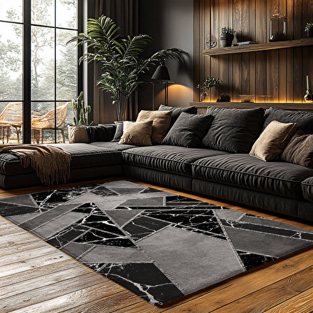 Kaymaz Taban Trend Vintage Yıkanabilir Dijital Baskı Halı