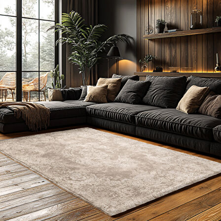 Kaymaz Taban Trend Vintage Yıkanabilir Dijital Baskı Halı