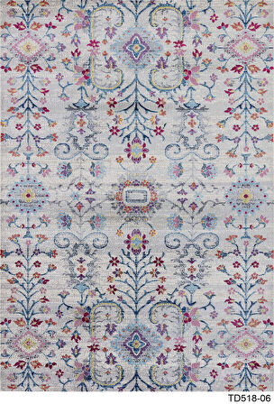 Kaymaz Taban Trend Vintage Yıkanabilir Dijital Baskı Halı