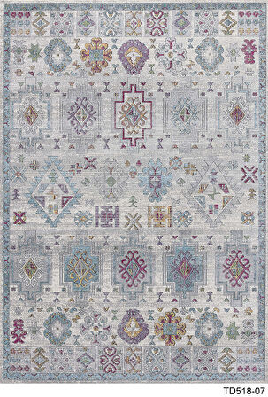 Kaymaz Taban Trend Vintage Yıkanabilir Dijital Baskı Halı