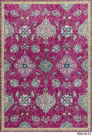 Kaymaz Taban Trend Vintage Yıkanabilir Dijital Baskı Halı