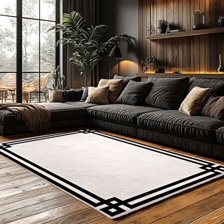 Kaymaz Taban Trend Vintage Yıkanabilir Dijital Baskı Halı