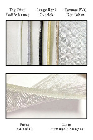 Kaymaz Taban Trend Vintage Yıkanabilir Dijital Baskı Halı