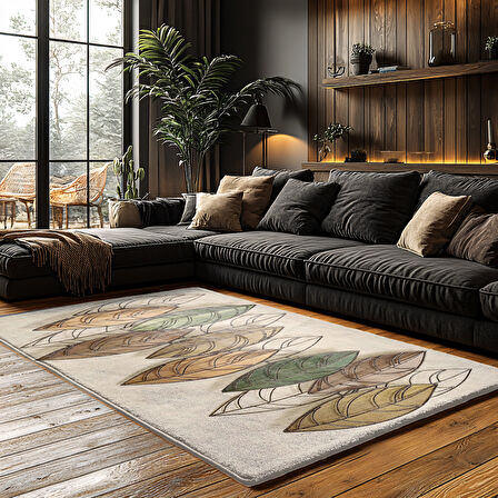 Kaymaz Taban Trend Vintage Yıkanabilir Dijital Baskı Halı