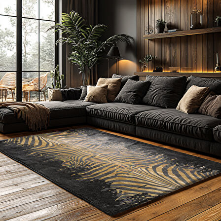 Kaymaz Taban Trend Vintage Yıkanabilir Dijital Baskı Halı