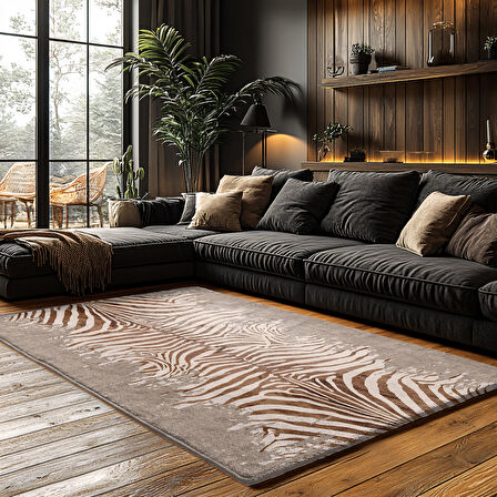 Kaymaz Taban Trend Vintage Yıkanabilir Dijital Baskı Halı