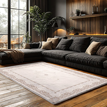 Kaymaz Taban Trend Vintage Yıkanabilir Dijital Baskı Halı
