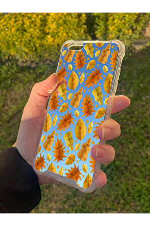 İphone 6 Plus İle Uyumlu Aynalı Kahverengi Desenli Darbe Kamera Korumalı Silikon Telefon Kılıfı