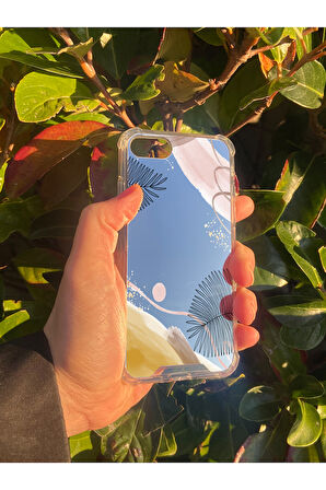 İphone SE 2020 İle Uyumlu Uyumlu Aynalı Karışık Desenli Darbe Kamera Korumalı Silikon Telefon Kılıfı