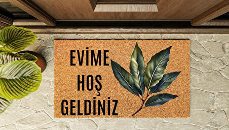 Kapı Önü Paspası Özel Tasarım Koko Model Defne Yaprağı PK-1529