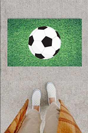 Kapı Önü Paspası Dekoratif Dijital Baskı Futbol Topu P-2346