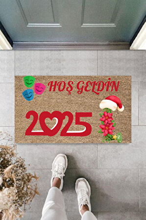 Kapı Önü Paspası Yeni Yıl 2025 Özel Tasarım Model 5