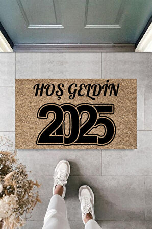 Kapı Önü Paspası Yeni Yıl 2025 Özel Tasarım Model 31
