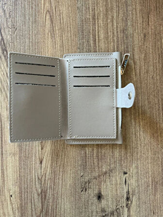 Kadın Kartlık ve Cüzdan Suni Deri - Bej