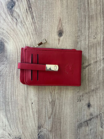 Kadın Kartlık ve Cüzdan Suni Deri - Kırmızı
