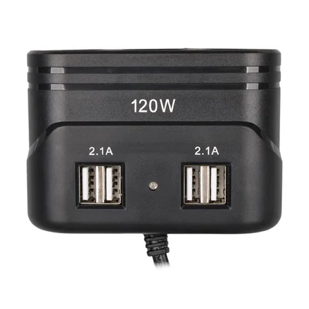 Olesson 1678 12-24V 4 USB Girişli 120W 80Cm Kablolu 3'Lü Araç Çakmak Çoklayıcı