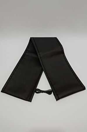 Audi A5 2009-2016 Sportback Uyumlu Direksiyon Kılıfı Dikmeli Siyah Deri / Siyah Dikişli