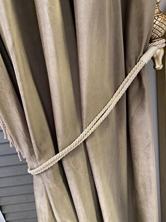 Sahara Home Perde Aksesuarı Yan Bağlama Düz Kordon 2 Adet