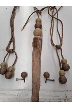 Ege’nin Atölyesinden Yan Bağlama , Broçöl , Perde Aksesuarı , 3 Adet 13 Top