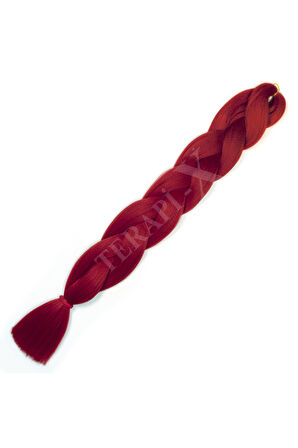 Örgülük Saç Tek Renk Kırmızı ( 165 Gr )