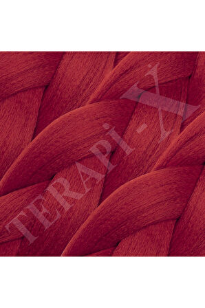 Örgülük Saç Tek Renk Kırmızı ( 165 Gr )