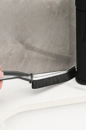5 Adet İnce Kıl Fırça Banyo Mutfak Pencere Oluk Klozet Kenarı Kavisli Detay Temizleme Fırçası