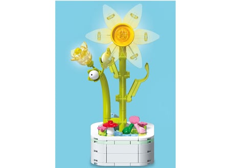 Building Block Flower 125 Parça Sarı Fulya