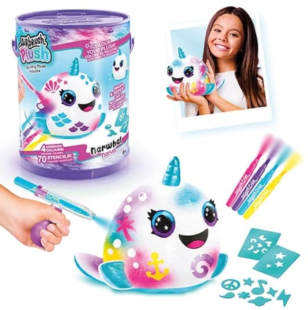 Airbrush Plush Neon Boyanıp Yıkanabilen Peluş Balina