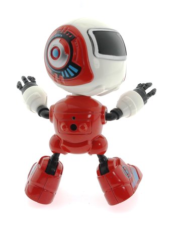 Dekoratif Sesli Işıklı Mini Sevimli Kırmızı Robot